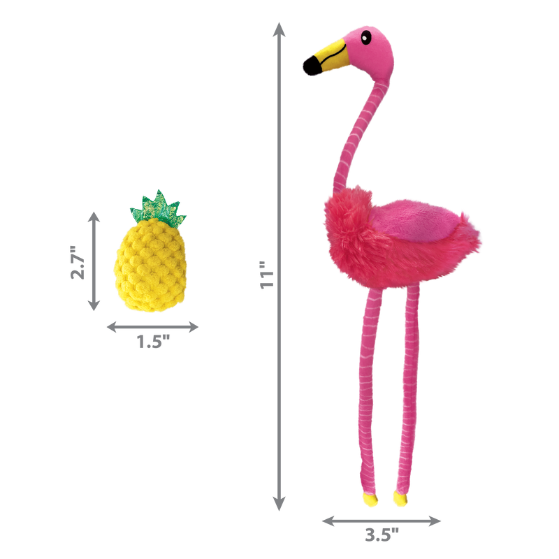 KONG Cat Toys Tropics Flamingo & Pineapple 03