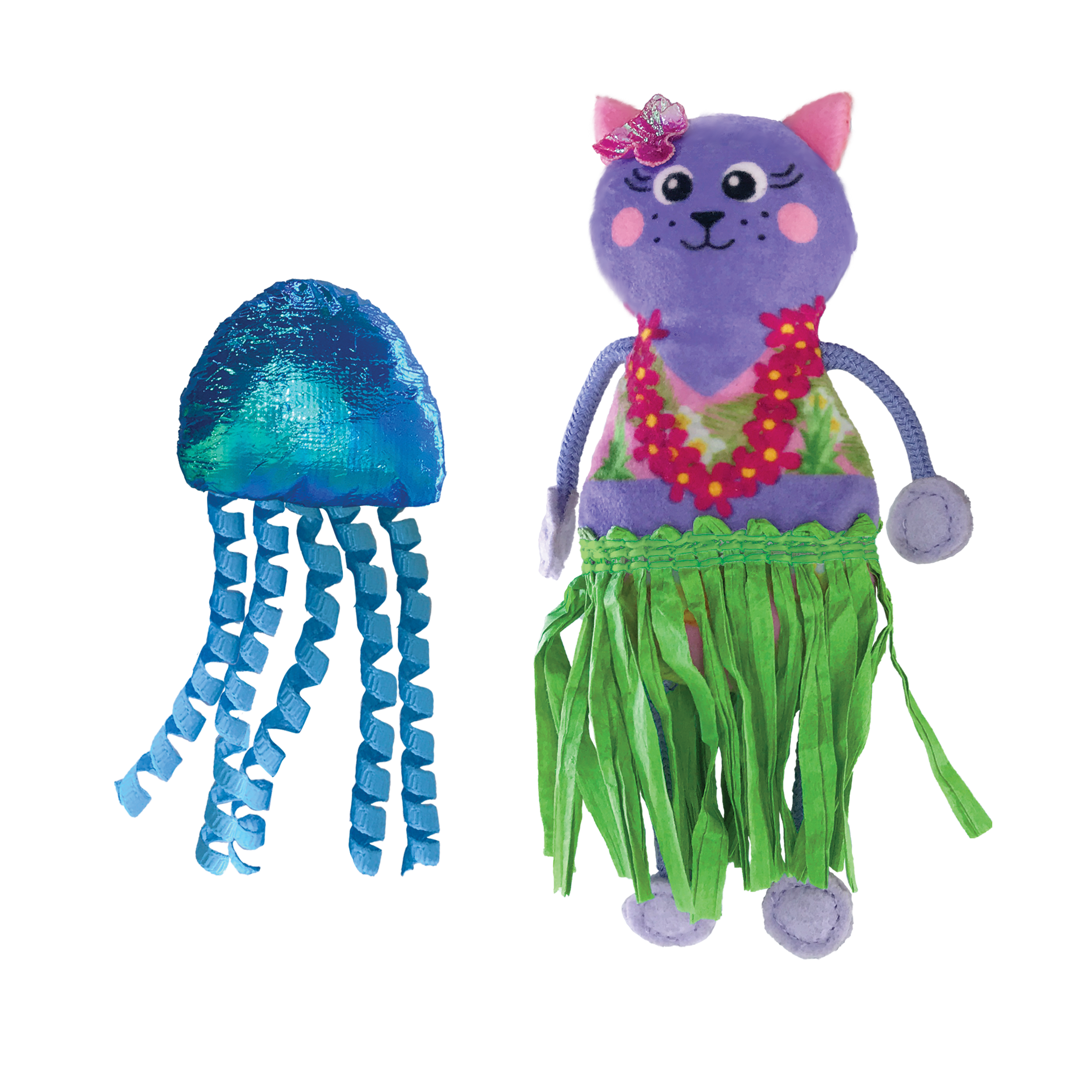 KONG Cat Toys Tropics Hula Cat & Jellyfish 02