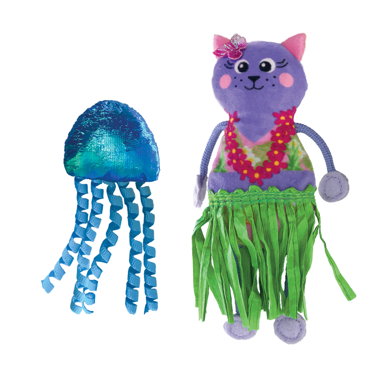 KONG Cat Toys Tropics Hula Cat & Jellyfish 02