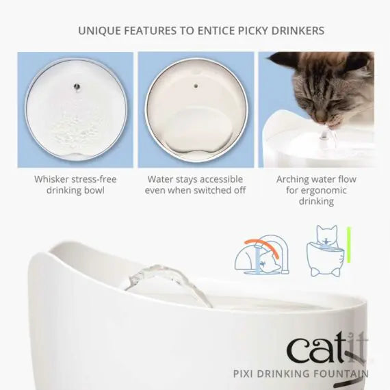 Catit Pixi Cat Drinking Fountain Stainless Steel 05