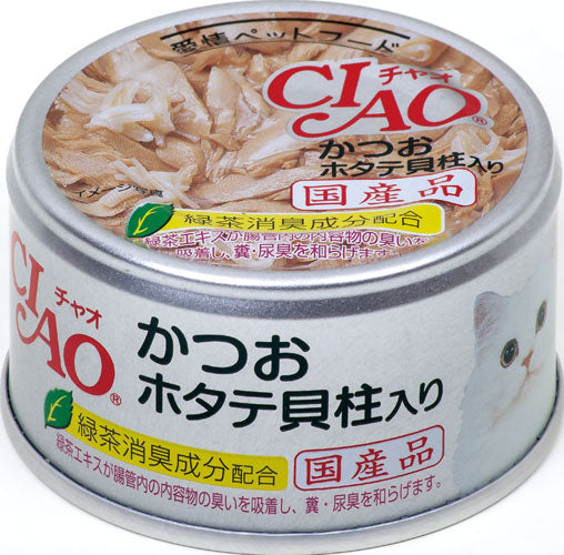 Ciao Cat Treats Bonito Scallop Can