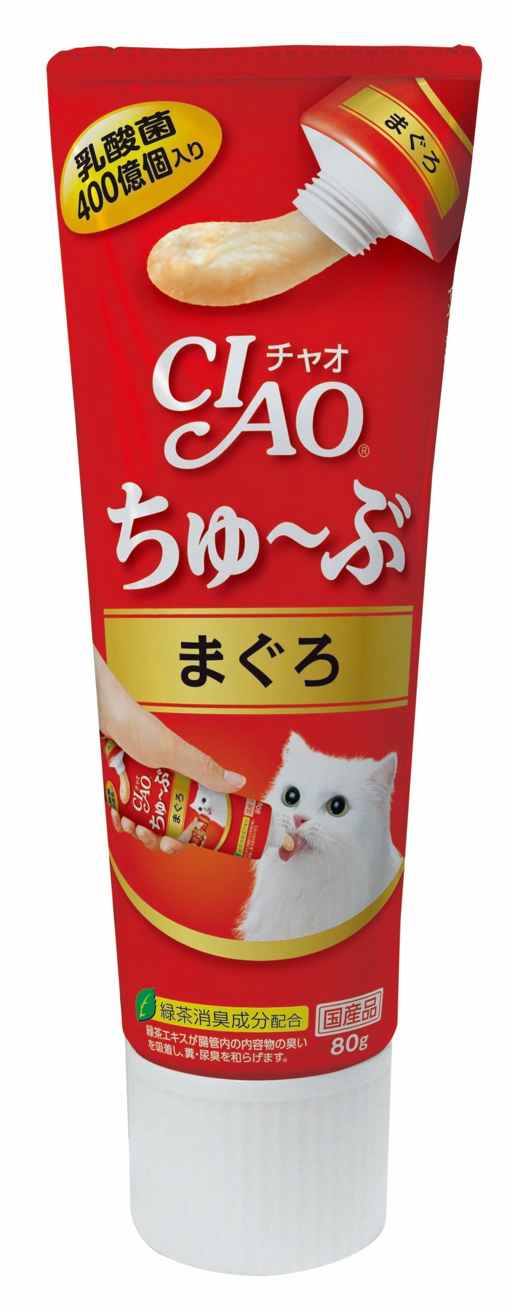 Ciao Churu Tube Tuna Recipe 80g – front of tube