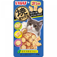 Ciao Soft Bits Mix Chicken Fillet with Dried Bonito, Seafood and Crab, front of the 25g pack