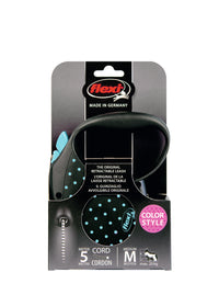 Packaging card, blue polka dot Flexi cord leash
