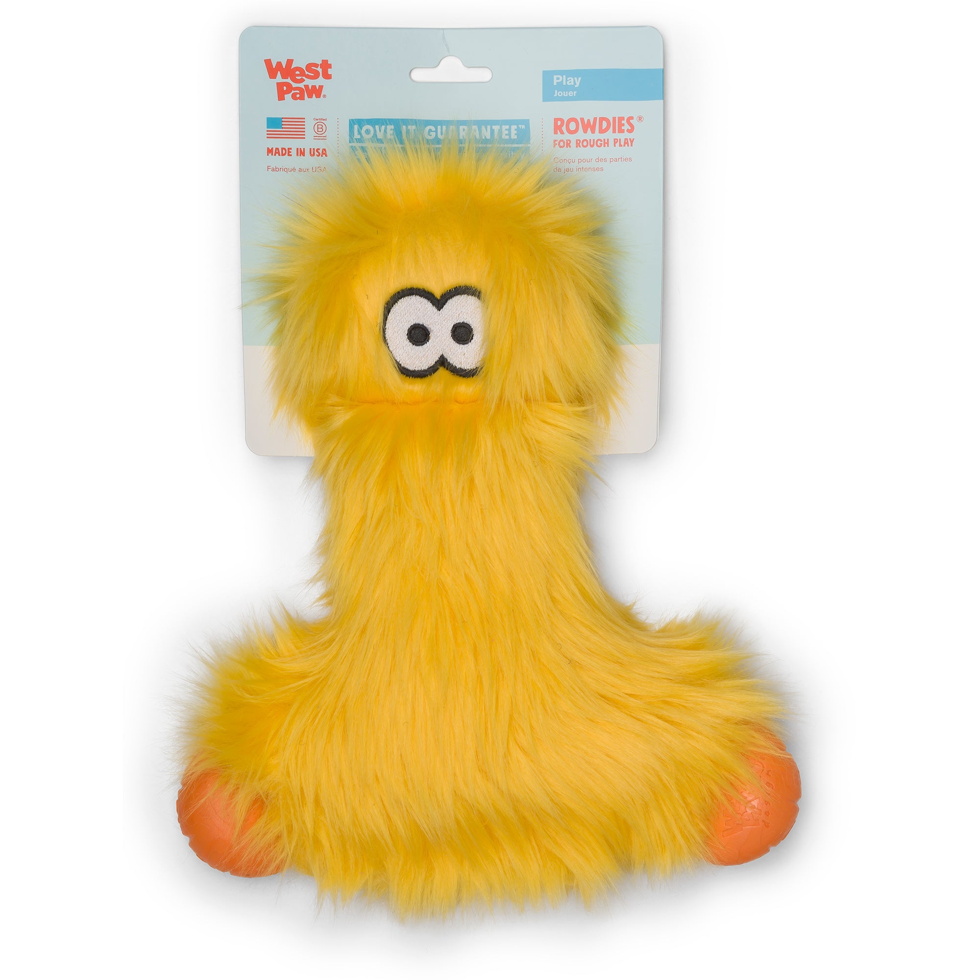 West Paw Rowdie Tough Plush Dog Toys Lewis