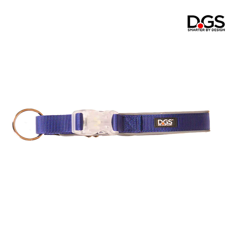 D.GS Dog Gone Smart Comet LED Safety Dog Collar - Small Navy | PeekAPaw Pet Supplies