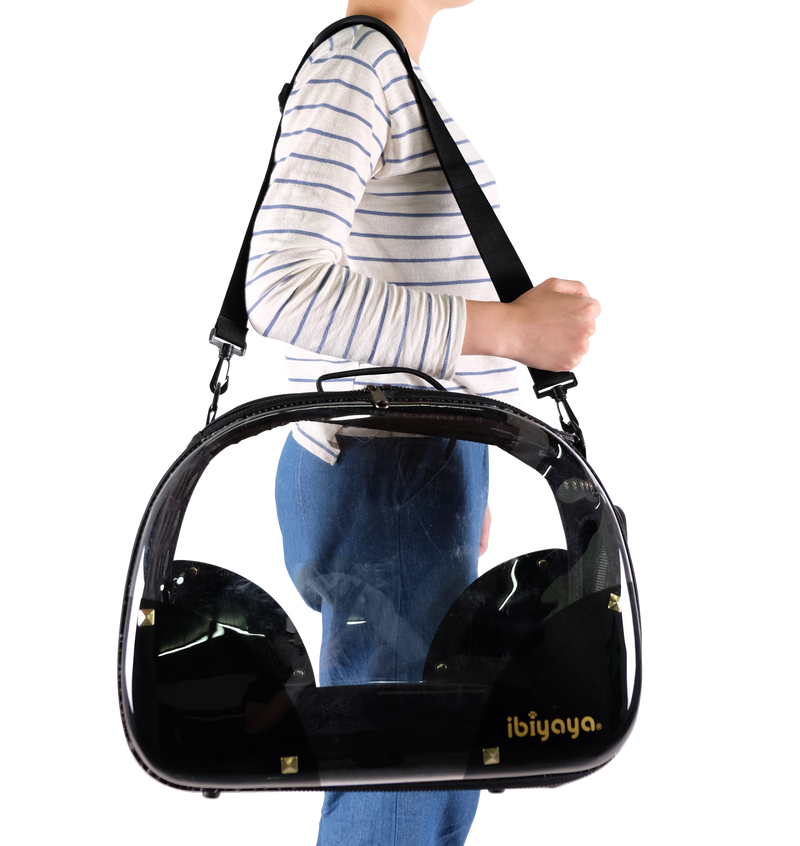 Ibiyaya Hard Rock Transparent Portable Cat Carrier Bag Pet Carriers. 11