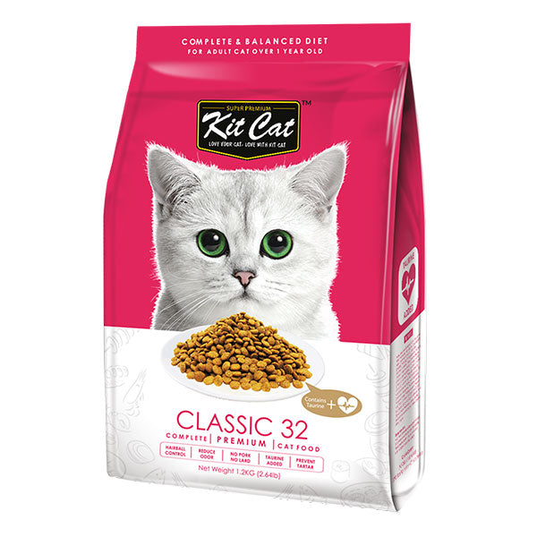Kit Cat Premium Dry Cat Food Classic 32 - Taurine Added