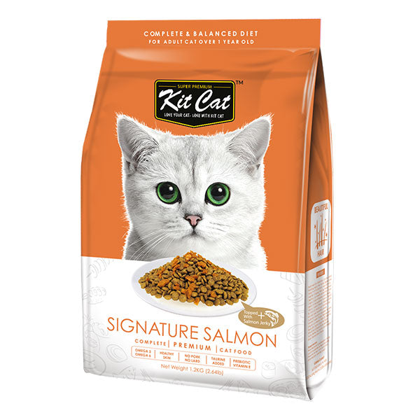 Kit Cat Premium Dry Cat Food Signature Salmon - Beautiful Hair