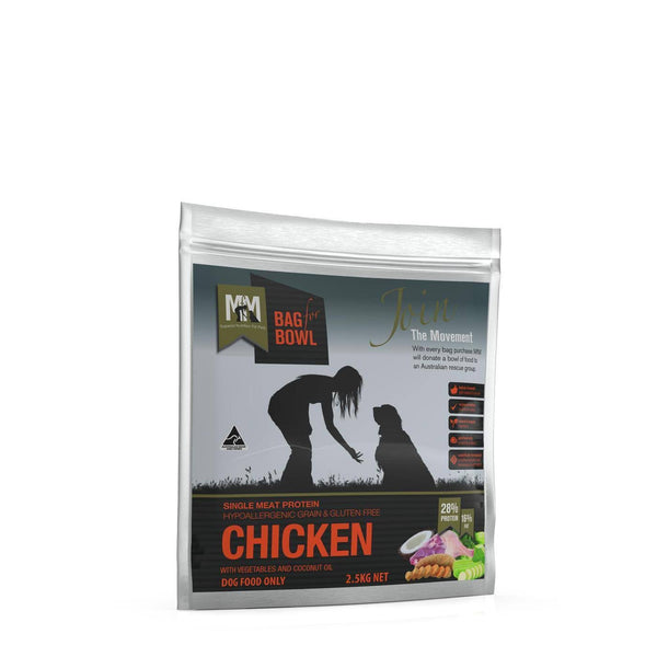 MfM Meals For Mutts Dry Dog Food Single Meat Protein Hypoallergenic Grain & Gluten Free Chicken