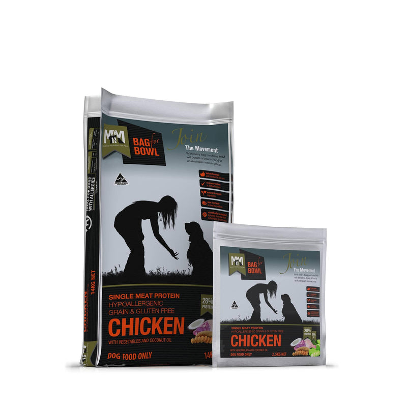 MfM Meals For Mutts Dry Dog Food Single Meat Protein Hypoallergenic Grain & Gluten Free Chicken