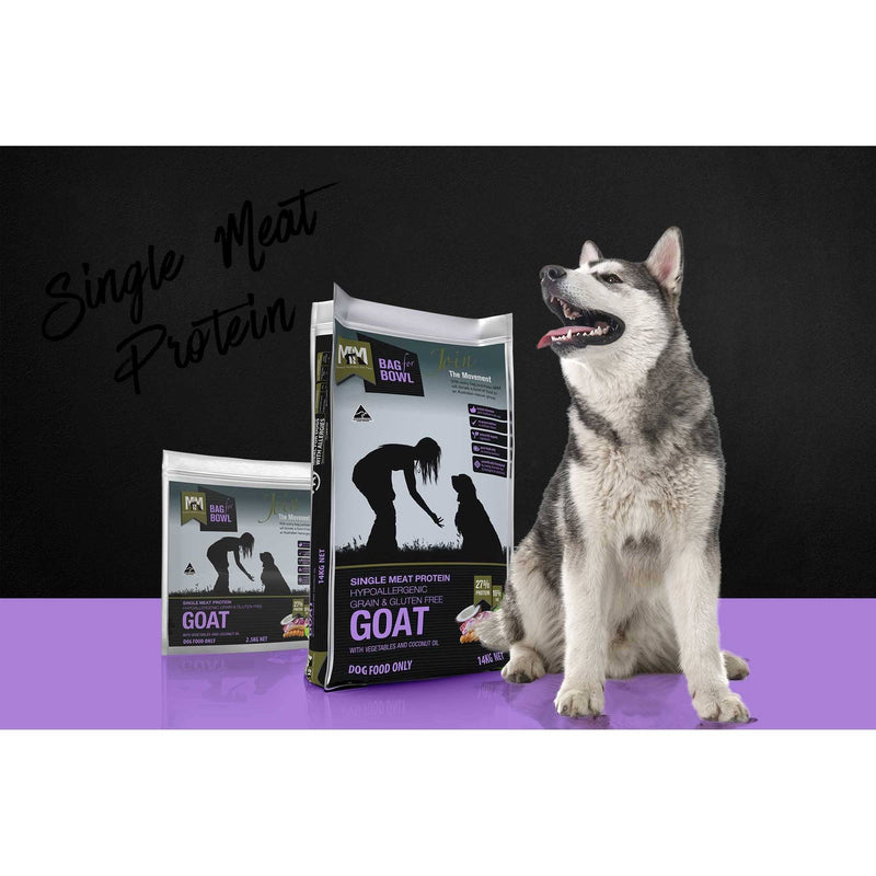 MfM Meals For Mutts Dry Dog Food Single Meat Protein Hypoallergenic Grain & Gluten Free Goat