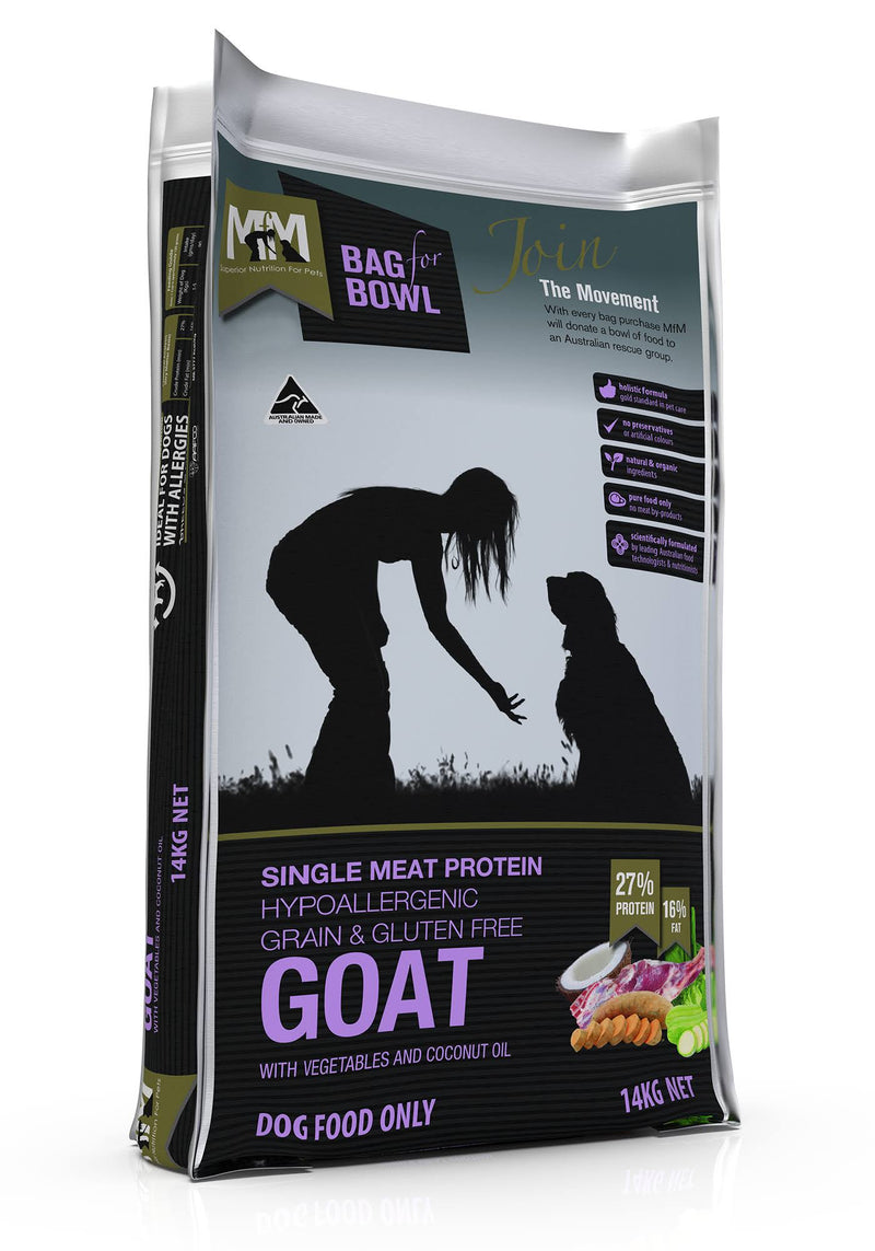 MfM Meals For Mutts Dry Dog Food Single Meat Protein Hypoallergenic Grain & Gluten Free Goat