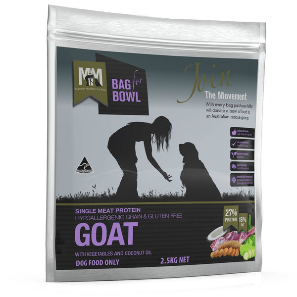 MfM Meals For Mutts Dry Dog Food Single Meat Protein Hypoallergenic Grain & Gluten Free Goat