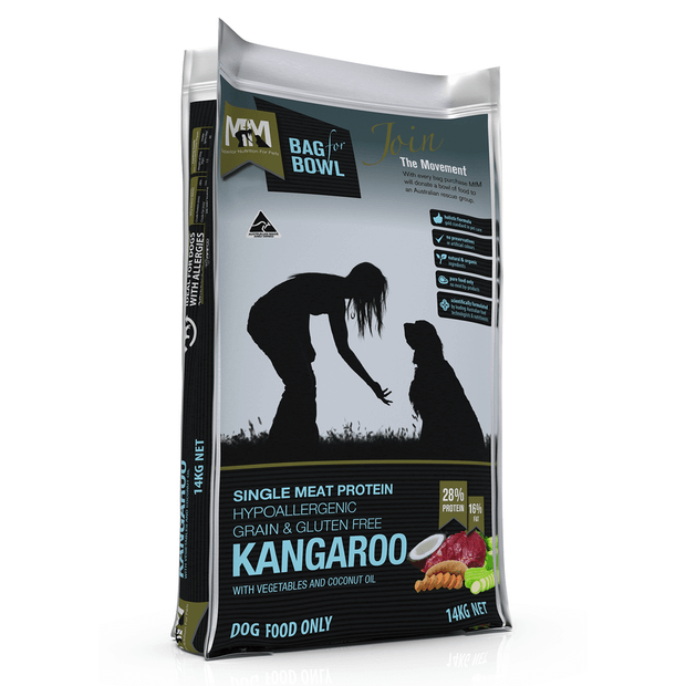 MfM Meals For Mutts Dry Dog Food Single Meat Protein Hypoallergenic Grain & Gluten Free Kangaroo