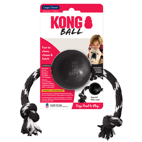 KONG Dog Toys Extreme Ball with Rope 01