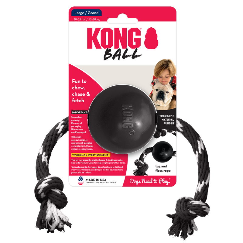 KONG Dog Toys Extreme Ball with Rope 01