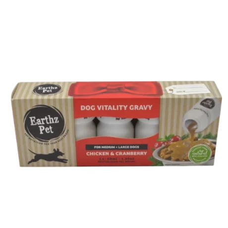 Earthz Pet Dog Vitality Gravy for Medium & Large Dogs Chicken & Cranberry 02