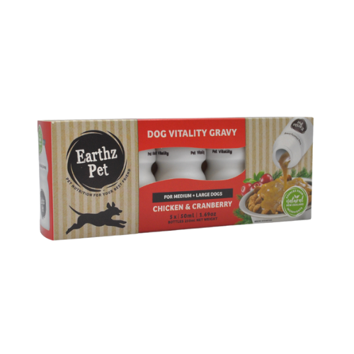 Earthz Pet Dog Vitality Gravy for Medium & Large Dogs Chicken & Cranberry 01