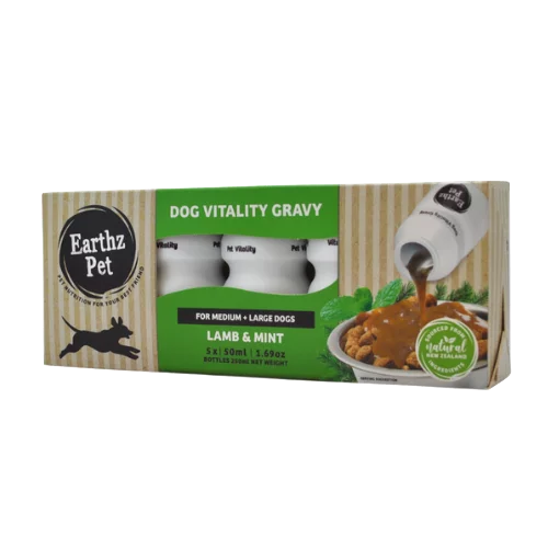 Earthz Pet Dog Vitality Gravy for Medium & Large Dogs Lamb & Mint 01