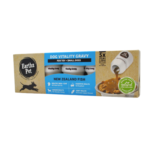Earthz Pet Dog Vitality Gravy for Toy & Small Dogs New Zealand Fish 01
