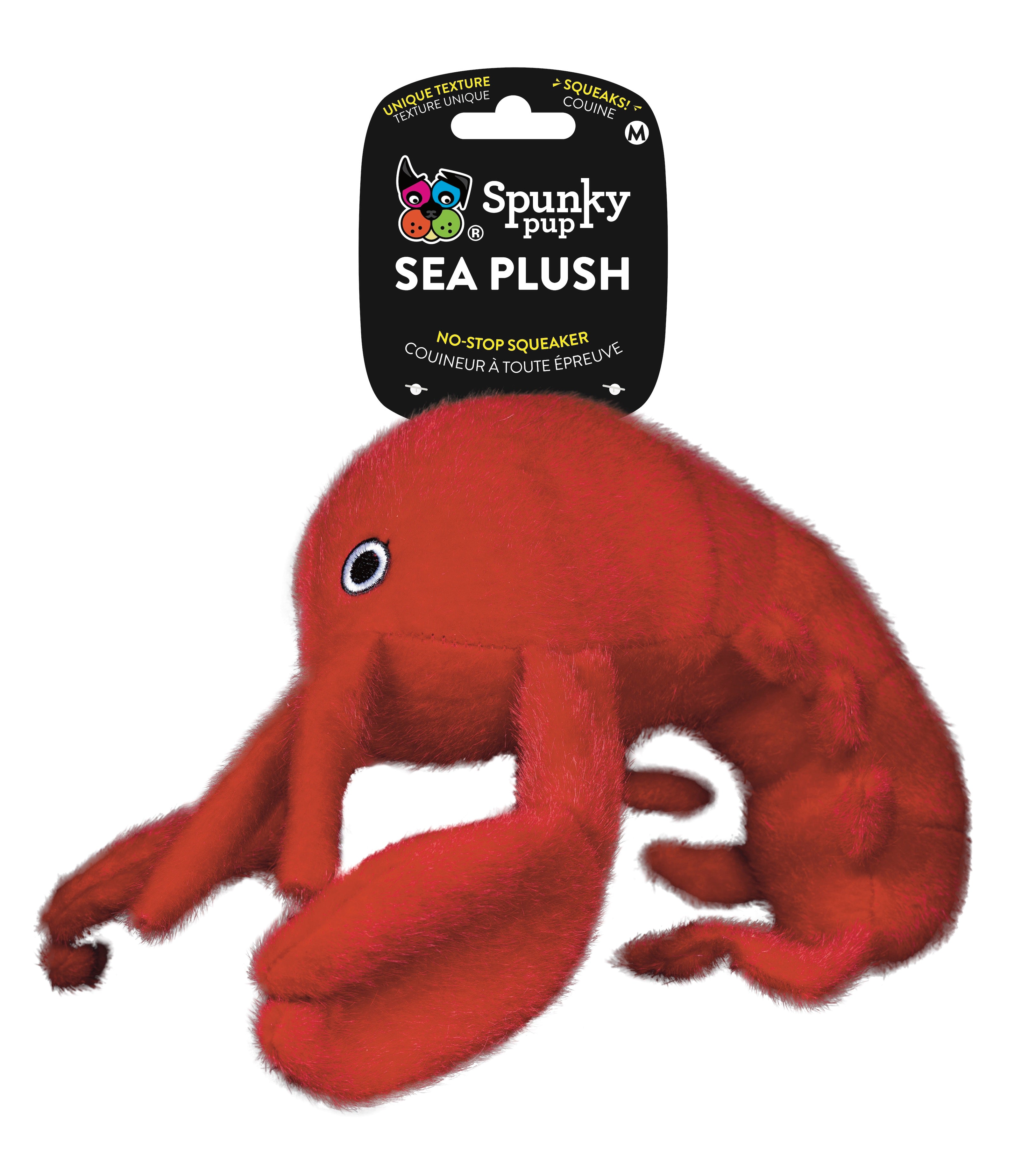Spunky Pup Dog Toy Sea Plush Lobster