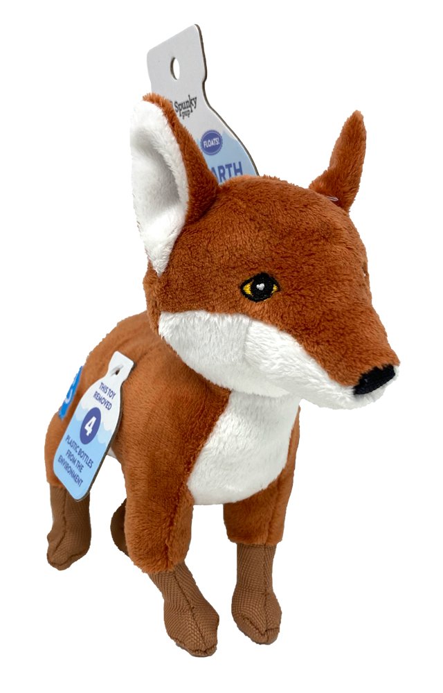 Spunky Pup Dog Toy Clean Earth Recycled Plush Fox