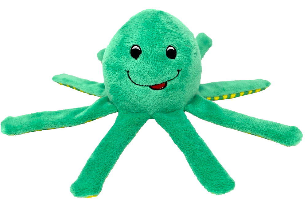 Spunky Pup Dog Toy Clean Earth Recycled Plush Octopus