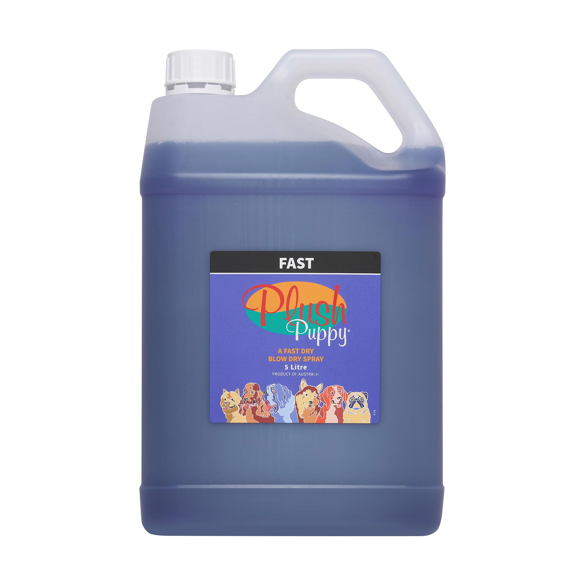 Plush Puppy FAST Blow Dry Spray 5 Litre – front of jerry can