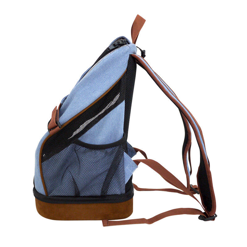 Ibiyaya Denim Fun Lightweight Ventilated Backpack Pet Carrier 02