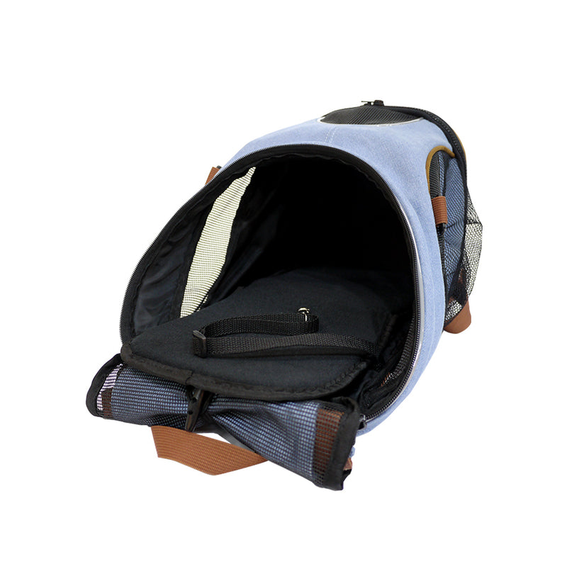 Ibiyaya Denim Fun Lightweight Ventilated Backpack Pet Carrier 05