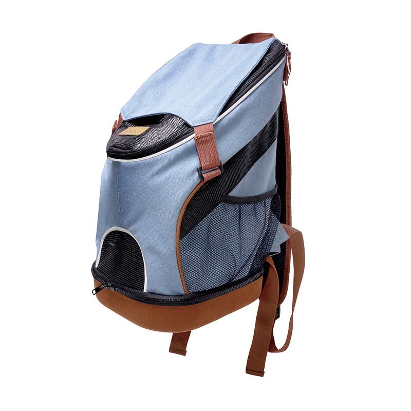 Ibiyaya Denim Fun Lightweight Ventilated Backpack Pet Carrier 01