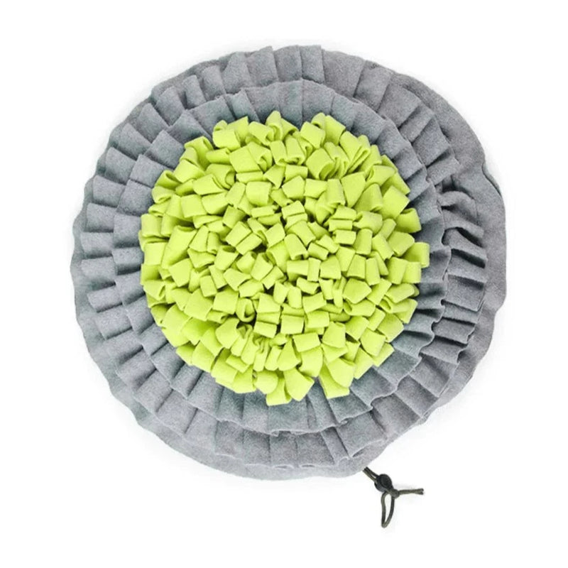 All for Paws AFP Dog Snuffle Round Fold Up Treat Mat - Green/Grey 02