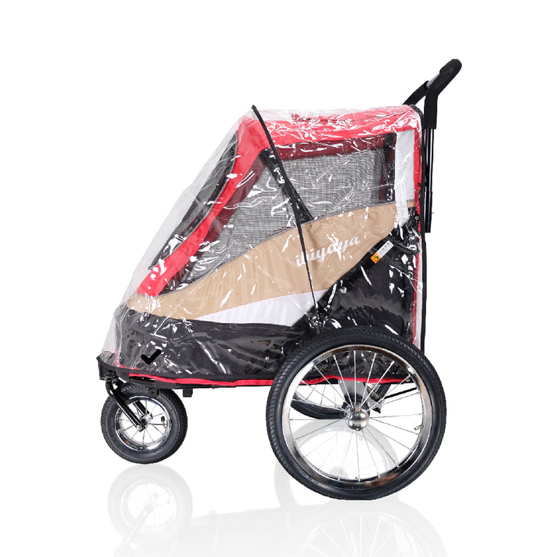 Ibiyaya RainCover 3 Wheeled Collapsible Bicycle Pet Trailer 01