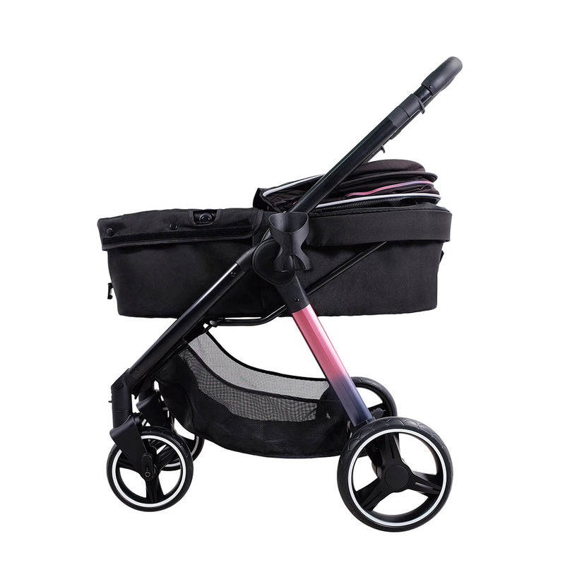 Ibiyaya Luxury Retro Style Foldable Pet Stroller 30kg 05