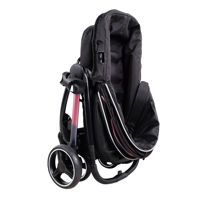 Ibiyaya Luxury Retro Style Foldable Pet Stroller 30kg 08