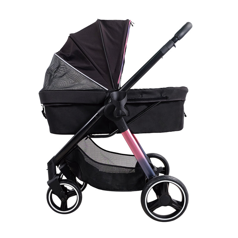 Ibiyaya Luxury Retro Style Foldable Pet Stroller 30kg 03