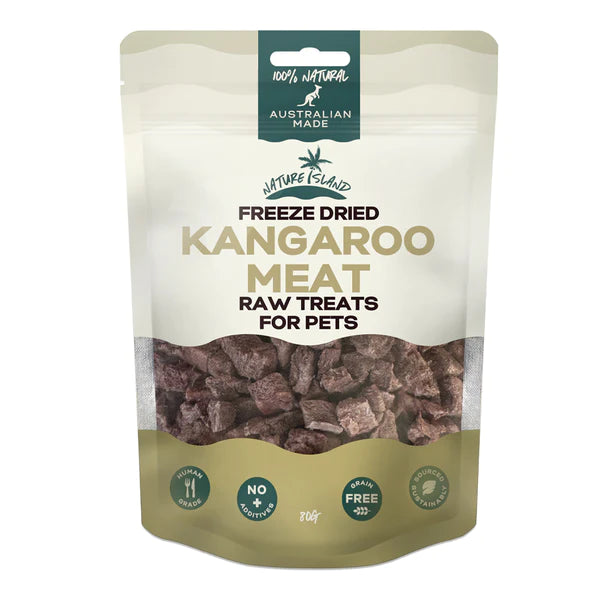 Nature Island Freeze Dried Kangaroo Meat Human-Grade Raw Pet Treats