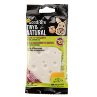 Ferplast GoodBite Tiny and Natural cheese chew for rodents in its pack with rodent photos