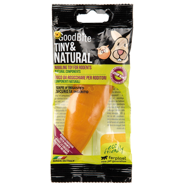 Ferplast Goodbite Tiny & Natural Carrot Bag Toy for Rodents 1 Piece