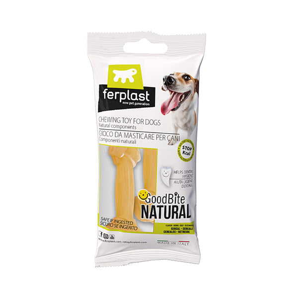 Ferplast Goodbite Natural Cereal Bone Dog Toy 2 X 15gm Pack