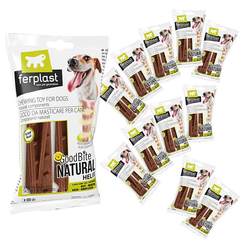 Ferplast Goodbite Natural Beef Helix Sticks Dog Toy 01
