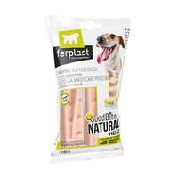 Ferplast GoodBite Natural Helix ham chew sticks for dogs in their pack, pale pink sticks