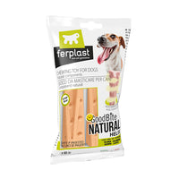 Ferplast GoodBite Natural Helix salmon chew sticks for dogs in their pack, orange sticks