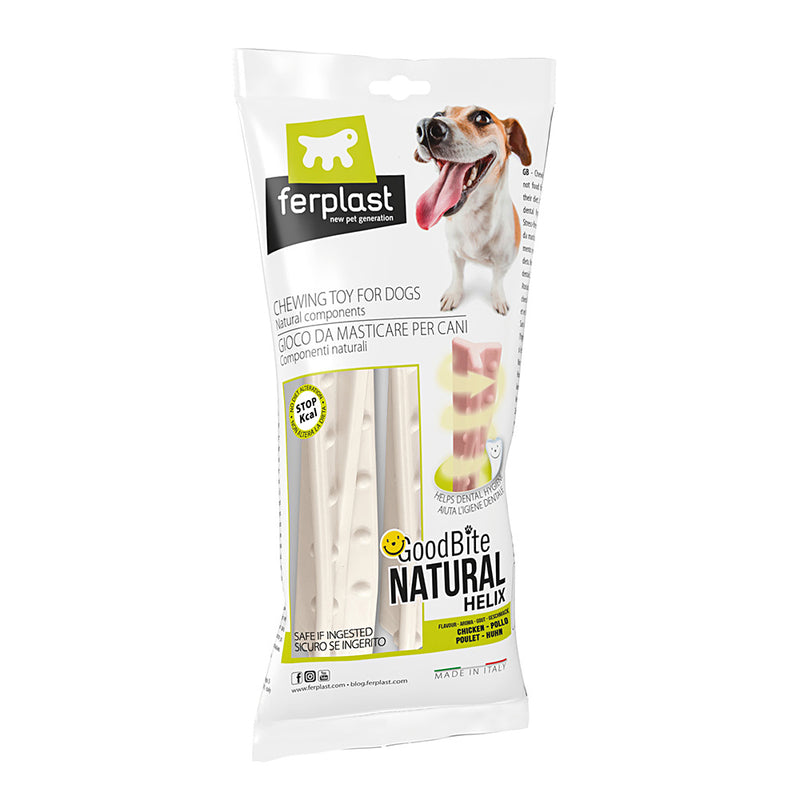 Ferplast Goodbite Natural Chicken Helix Sticks Dog Toy 2 X 16gm