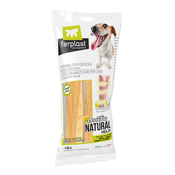Ferplast Goodbite Natural Cereal Helix Sticks Dog Toy 2 X 16gm