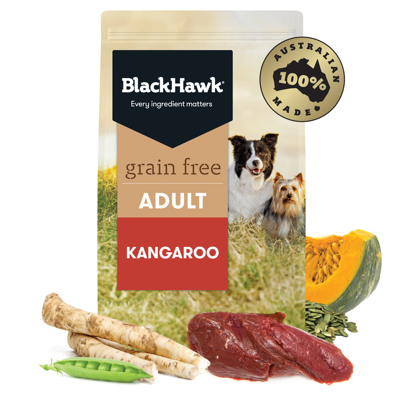 Black Hawk Dry Dog Food Grain Free Adult Kangaroo 01