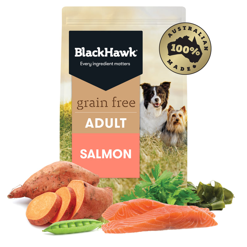 Black Hawk Dry Dog Food Grain Free Adult Tasmanian Salmon 01