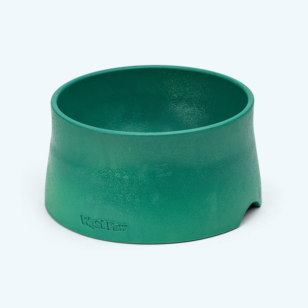 West Paw No-Slip Dog Bowl in Kelp Green – angled view