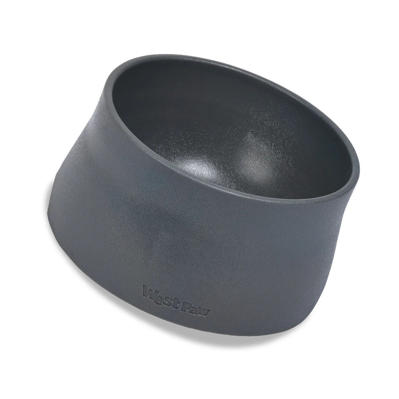 West Paw No-Slip Dog Bowls - Sea Fog Grey | PeekAPaw Pet Supplies
